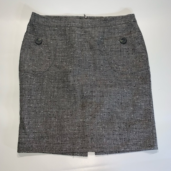 Khaki Krew | Gray Tweed Skirt Medium B07 - Picture 2 of 9